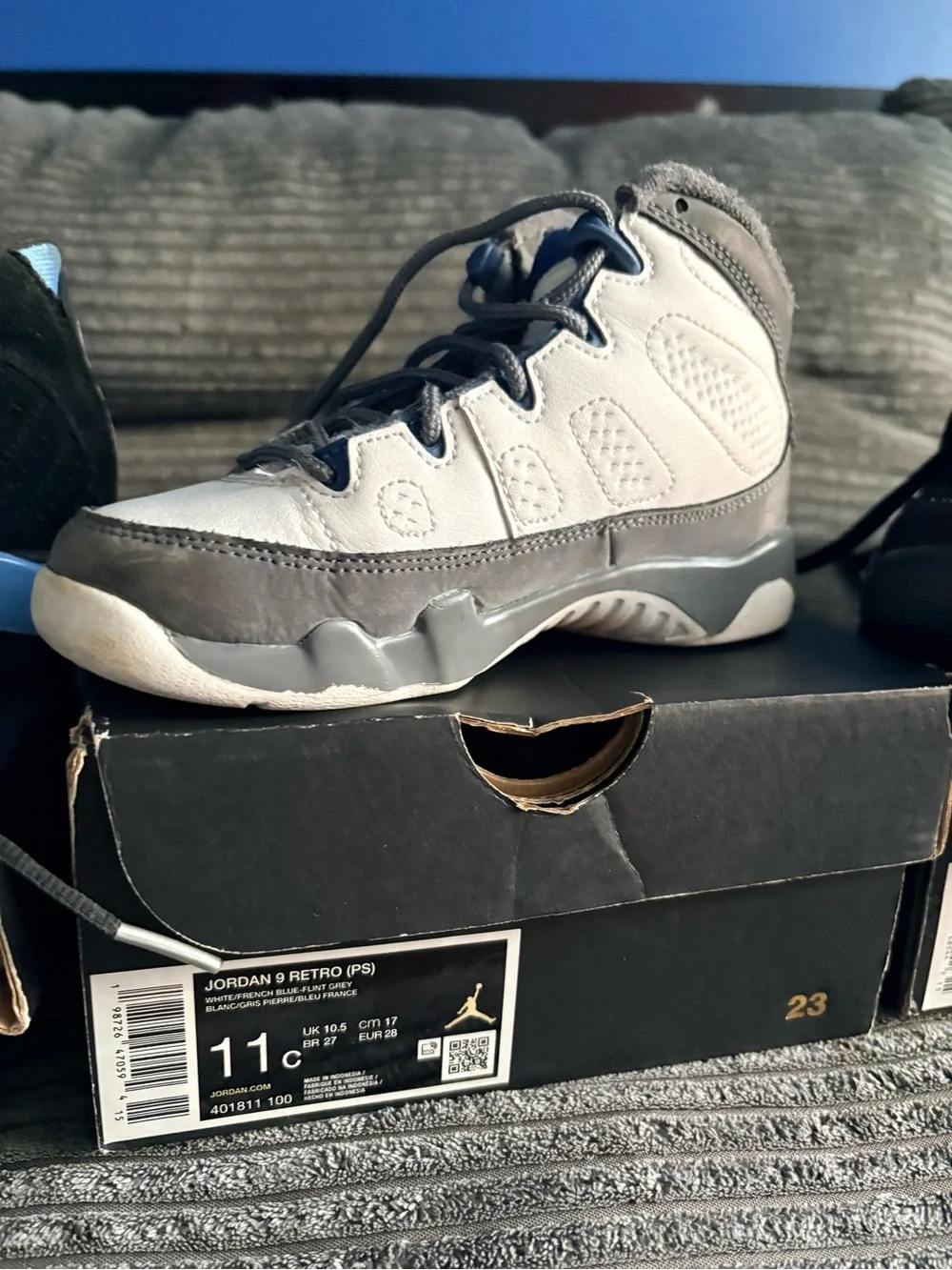 Jordan Kids' Sneakers in Light Gray and Dark Gray